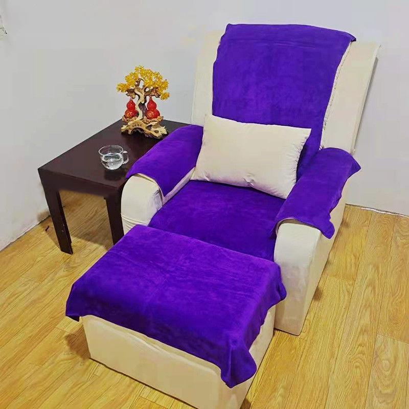 4 Stück/Set Pediküre Sofa Handtuch Fuß SPA Sofa Handtuch Kosmetikstudio Fußpolster Handtuch Massagesessel Laken Sauna Fußmassage Badetuch