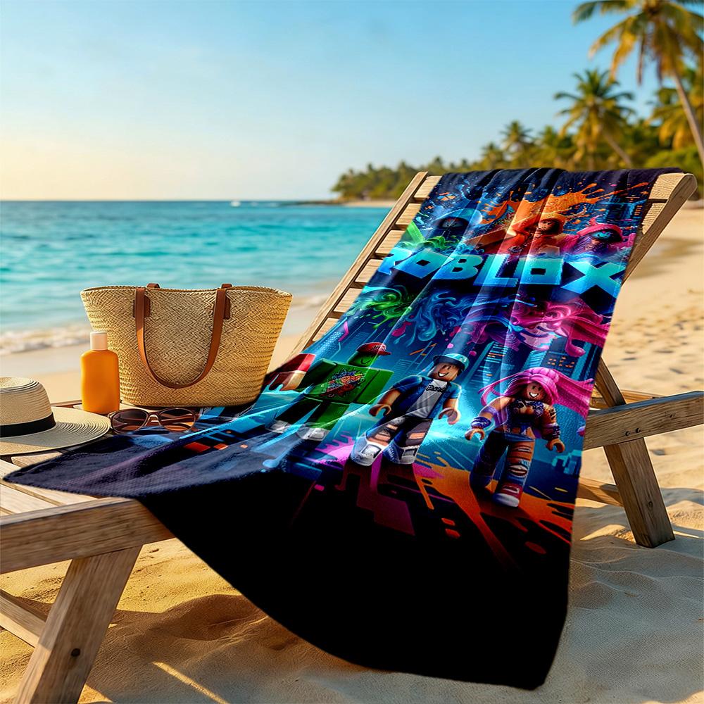 Roblox Beach Towel Quick-Dry Soft Microfiber Comfortable Lightweight