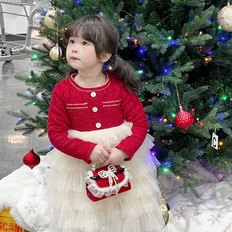 Cute And Stylish Red Girls' New Year Bag With Adorable Bow For Kids And Toddlers