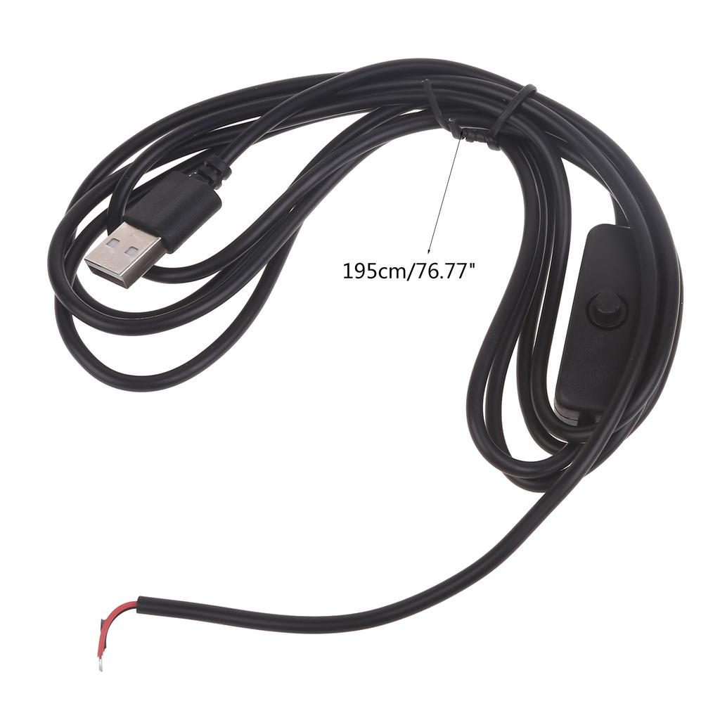 5V USB LED Strip Light Inline On/Off Switch Cable Cord USB Power Cable for Electronic Needs for Tech-Enthusiasts