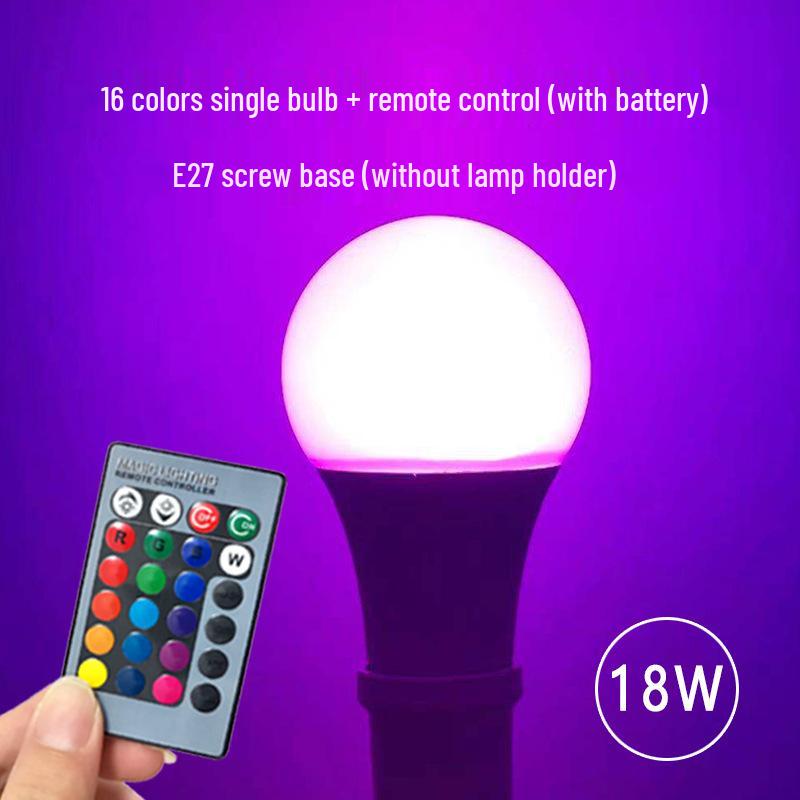Multi-Color LED Atmosphere Light: Remote-Control Selfie Fill Bulb for TikTok