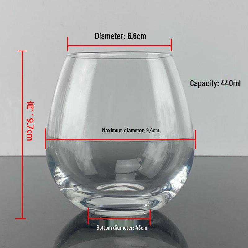 Enshousu Simple Crystal Glass Tumbler Set