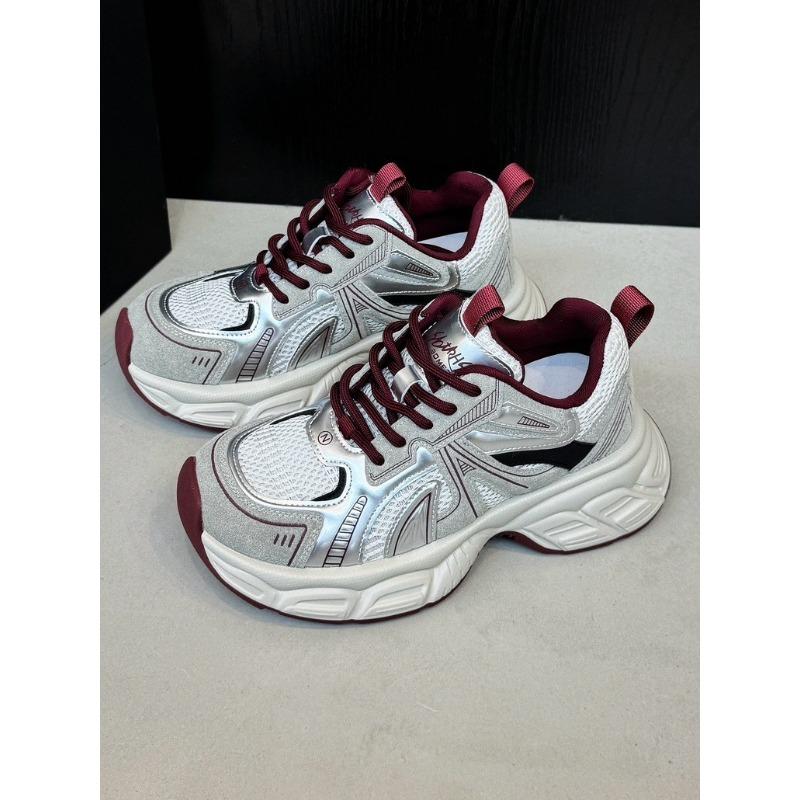 Platform Leather Dad Shoes Women's Autumn New Retro Casual Shoes Design Heightening Sports Shoes Trend