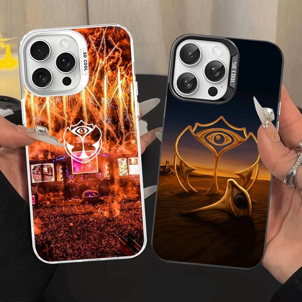 T-tomorrowland Logo Phone Case For iPhone 16 15 14 13 12 11 Pro Max 17 Plus Colorful Cover