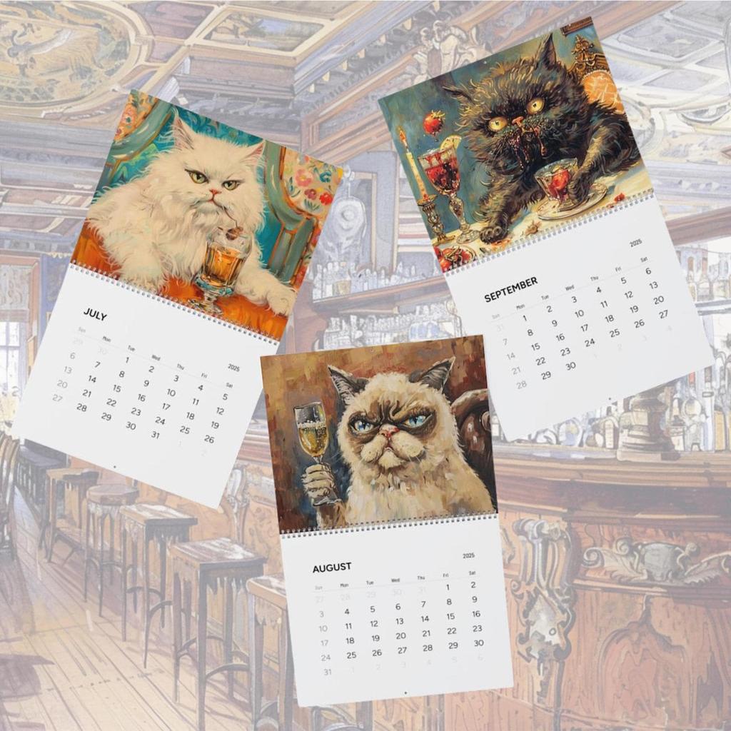 2026 Drunk Cats Calendar with Drunk Cats Images Family Planner Calendar Planner for Cat Lovers Organization & Planning