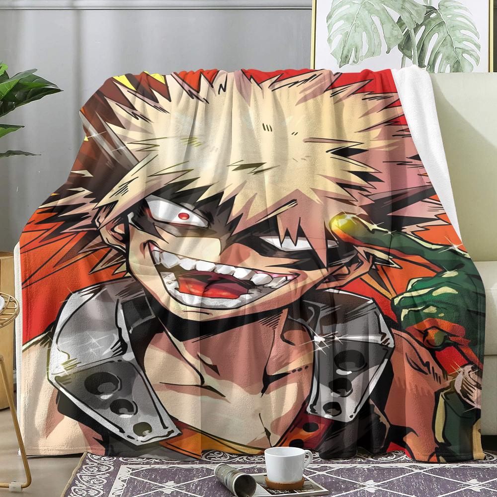 My Hero A-Academia Anime Throw Soft Flannel Throw Summer AC Blanket Lightweight Cool Nap Blanket for Sofa Bed Couch Travel
