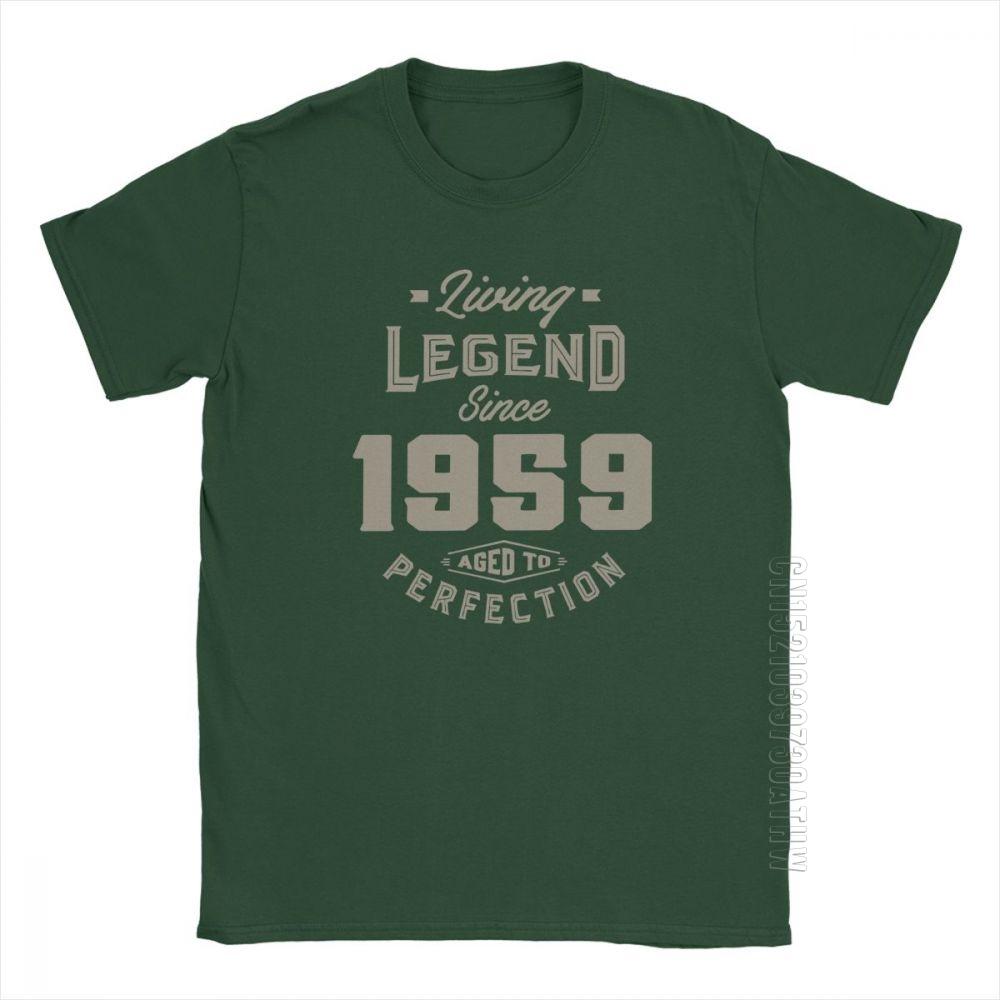 Living Legend Since 1959 Birthday TShirt Anniversary Birth Present T Shirt Vintage Men Gray Clothing Vintage Pure Cotton Tees