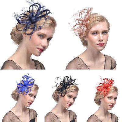 Velký svatební fascinátor Čelenka Aliceband Dámský denní dostihy Royal Ascot