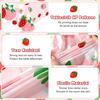 2 Pcs Strawberry Tablecloth, 54 x 108 Inch Pink Plaid Checkered Strawberry Tablecloth, Gingham Berry Sweet One Table Covers for Baby Shower, Berry