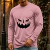 Men's Halloween Long Sleeve Neck Casual Top for Party
