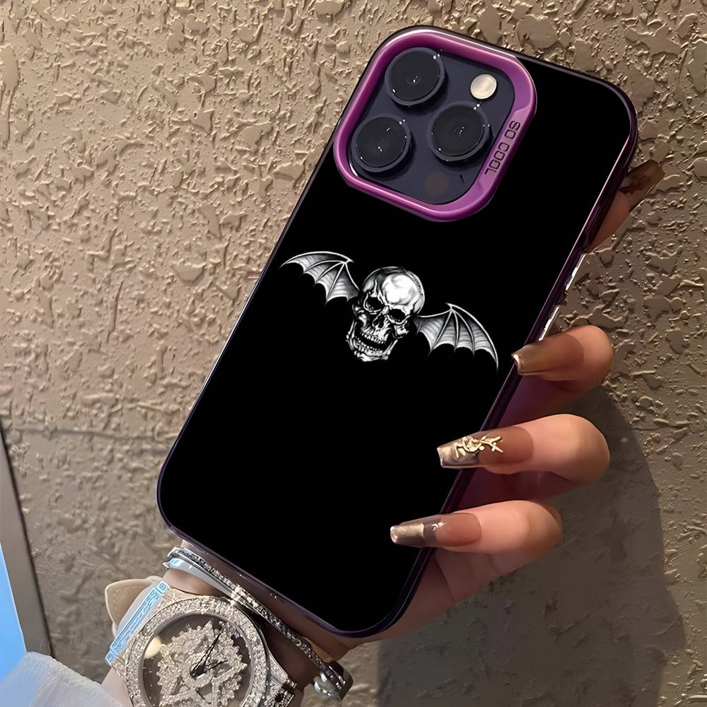 A-Avenged S-Sevenfold Rock For iPhone 17,16,15,14,13,12,11,Mini,Pro,E,SE4,XS,MAX Purple Shockproof Candy Matte Cover
