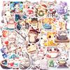 10/30/50pcs Funny Cute Cartoon Animal Cat Life Stickers Kawaii Graffiti Decals Toys DIY Notebook Guitar Phone Waterproof Sticker