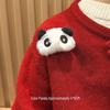 Adorable Red Panda Brooch: Cute Plush Backpack Pin for Students, Couples & Women - Perfect Birthday Gift