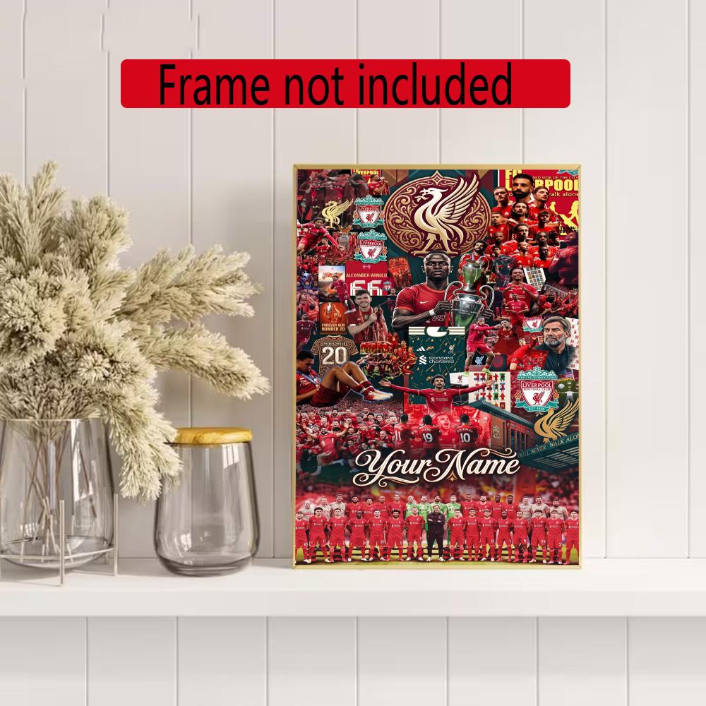 Liverpool Team Personalized Text Diamond Painting Round Diamond Mosaic Rhinestones Diamond Embroidery Craft Kit Wall Decor Without Frame