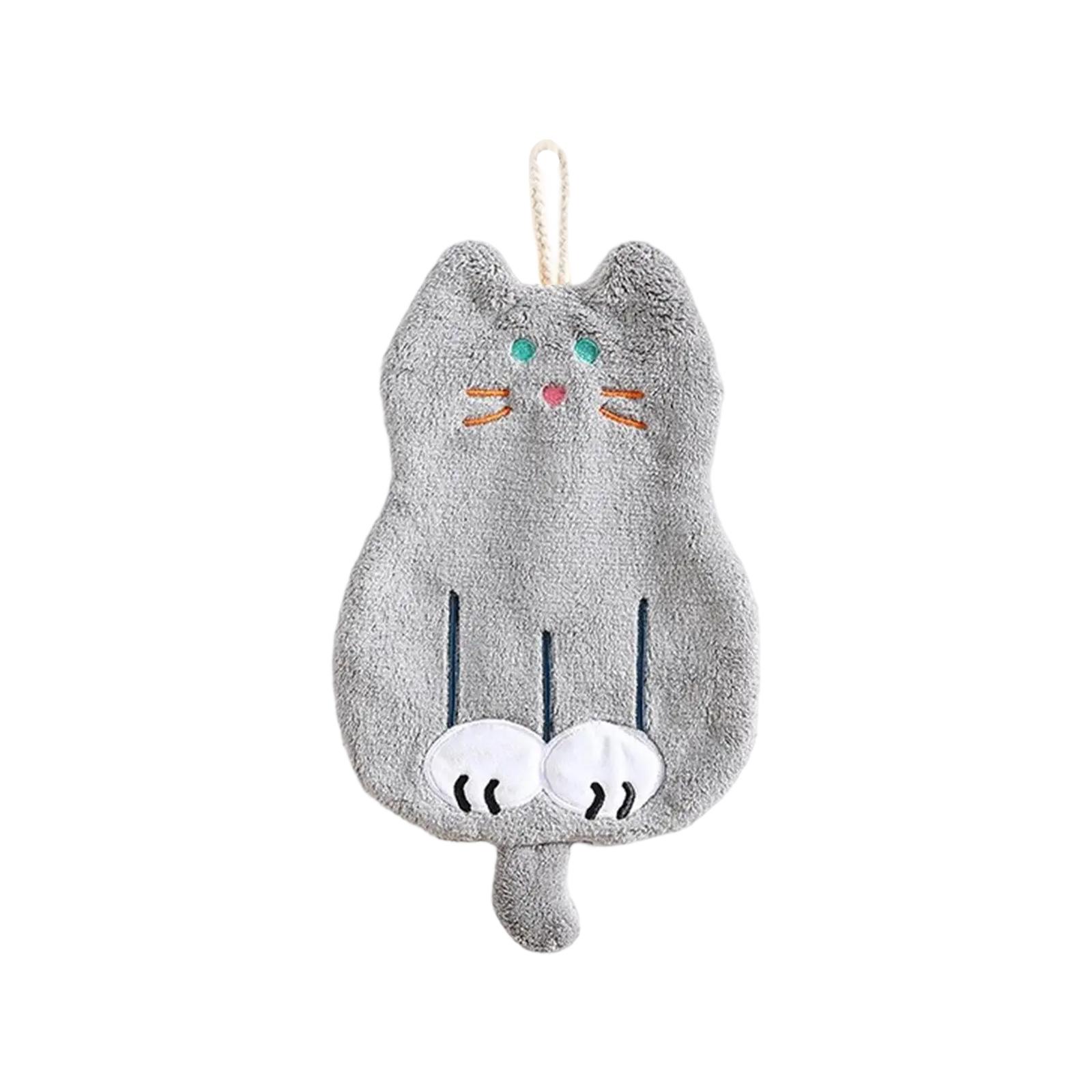 

Детское полотенце для рук, полотенце для кошек, впитывающие полотенца из микрофибры, быстросохнущие впитывающие мочалки для кухни серый