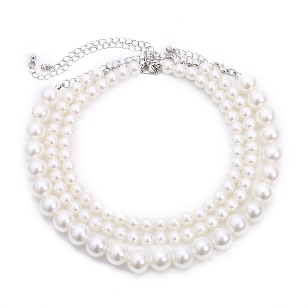 Fashion Bohemian Multi-Layer Necklace, Cold Temperament, Pearl Beaded Necklace For Women