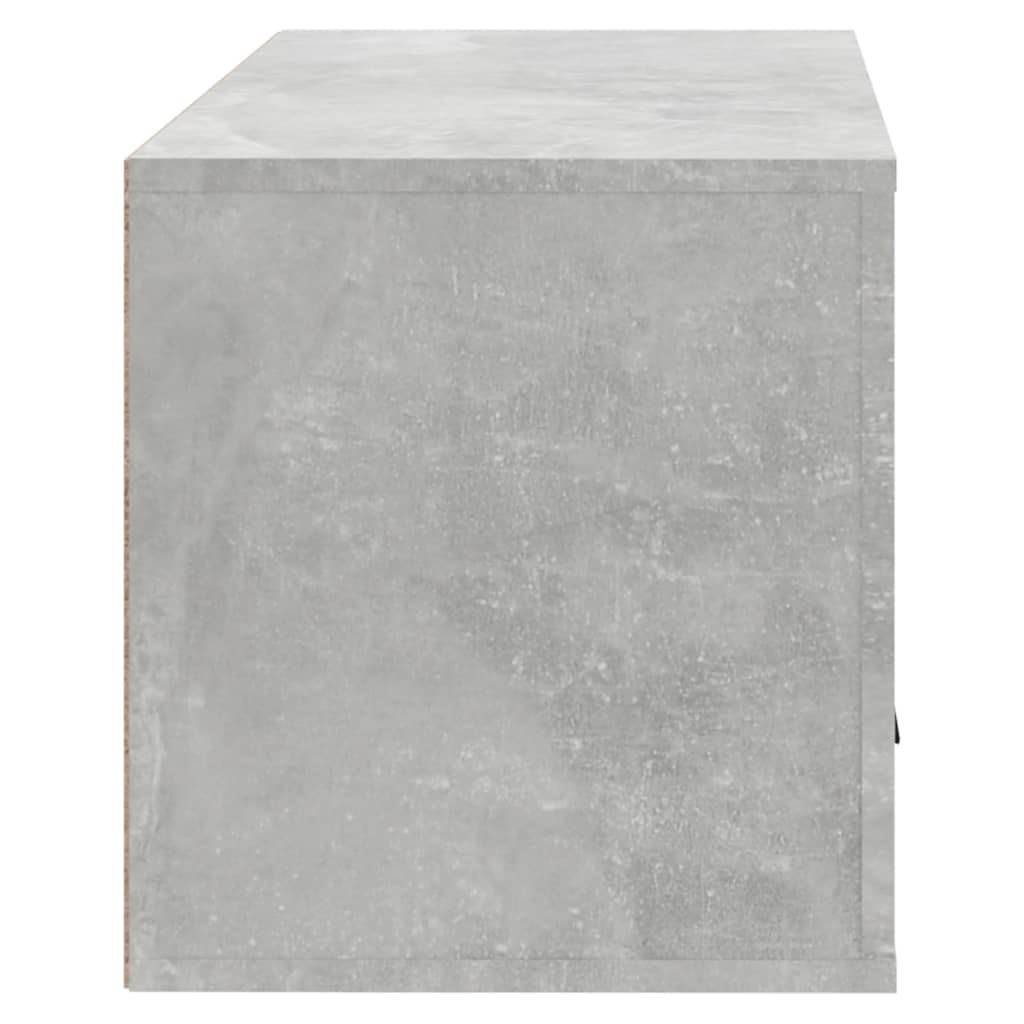 Wall Mounted Shoe Cabinet Concrete Grey 70 X 35 X 38 Cm Engineered Wood