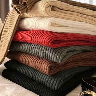 Hauts Tricotés Basiques Solides Élégants Femmes Pull Col Roulé Manches Longues Décontracté Slim Pull Mode Coréenne Vêtements Simples Chics