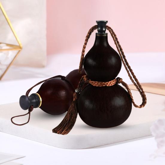 150/500ML Wukong Gourd Water Bottle with Braided Tassel Rope Vintage Chinese Style