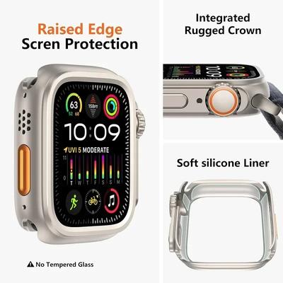 Kovový nárazník pro Apple Watch 46mm 45mm 44mm Ochranný kryt rámu pro iWatch Series 10 9 8 7 6 5 SE Změna na Ultra 2 49mm