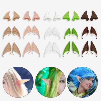 3 Pairs Rubber Elf Ears 10cm 12cm Role-Playing Decorative Ears Cosplay Fairy Pixie Soft Pointed Tips Anime Party Dress