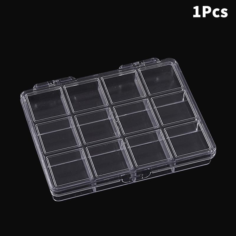 

12 Grids Nail Tools Decoration Jewelry Storage Box Anime Card Box Container Makeup Organizer Dispenser Multifunctional Art Diy 1Pcs