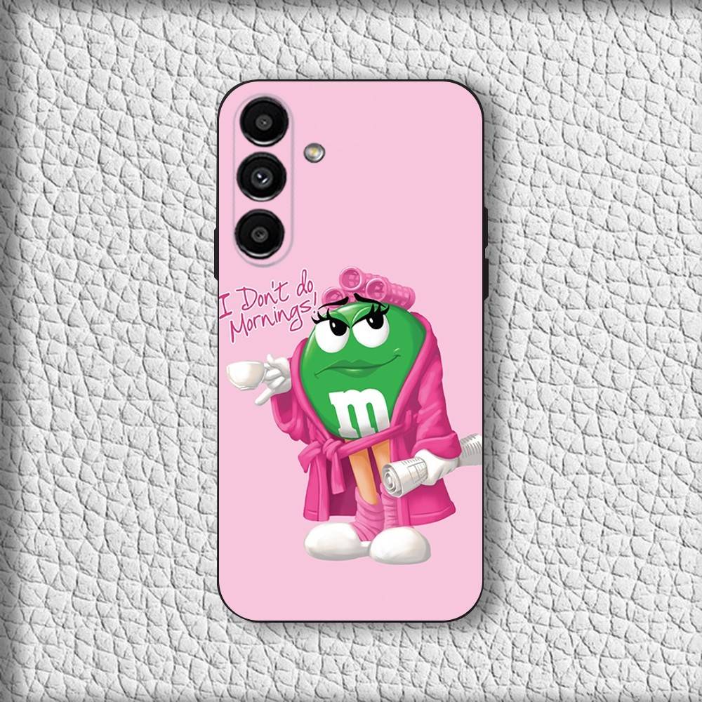 

M-MS Chocolate Phone Case For Samsung Galaxy A20,A21s,A22,A31,A32,A52,A53,A72,73,A80 Soft Black Cover Samsung a325g
