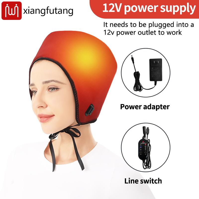 Electric Heated Head Massager 3 Heat Therapy Modes Migraine Relief Scalp Tension Relaxation Insomnia Improvement Home Head Care