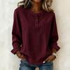 Damen Mode Strick Oberteil mit langen Ärmeln und Taschen, Lockerer Raglan Herbst Winter Hemd