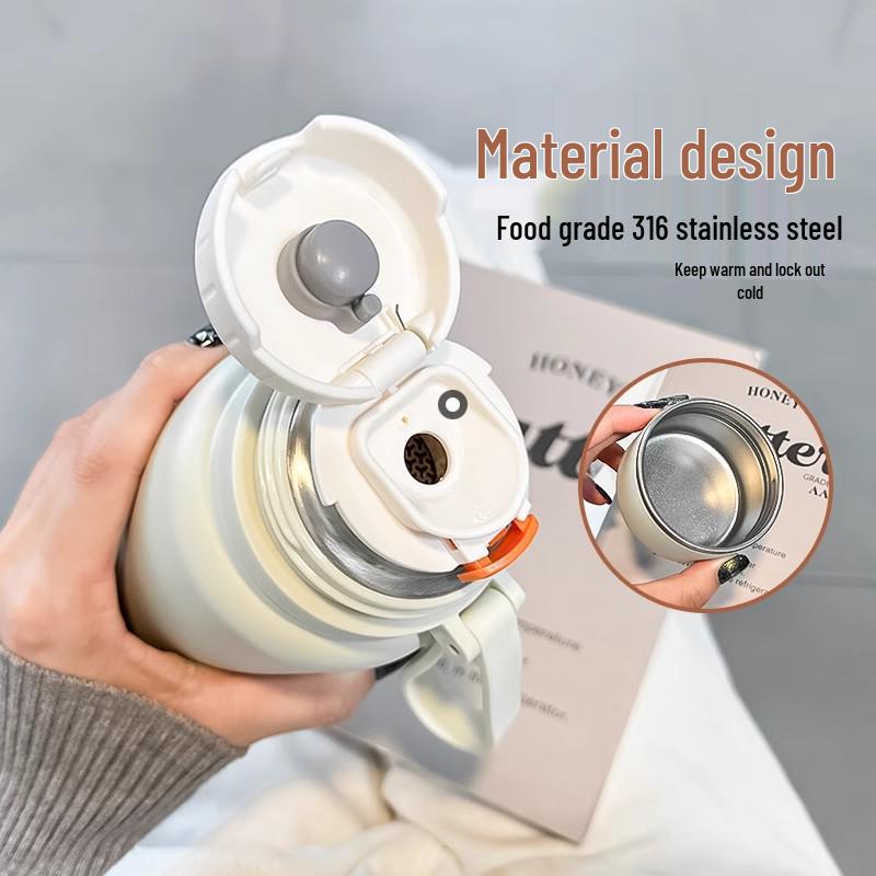 New Stainless Steel Insulated Water Cup with Lid & Tea Infuser for Men & Women