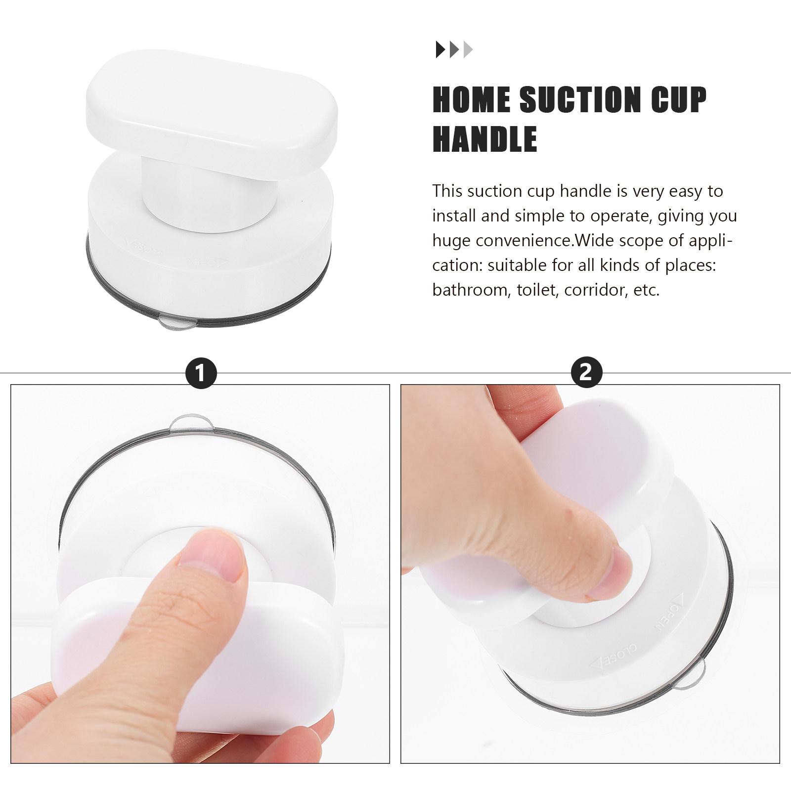 

Plastic Suction Grab Bar for Bathroom Portable Suction Handle Strong Durable Shower Grab Bar Home Use Door Knob 6.4X6.4X5CM