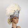 Feather Flapper Headband Masquerade Headpiece Mardi Gras Art Hair Accessories