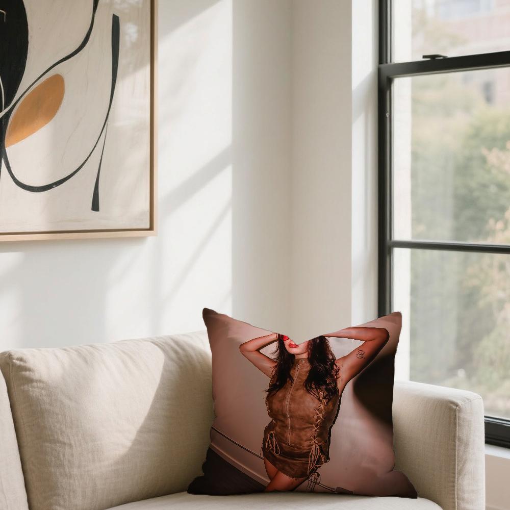 Singer R-Rebecca Black Salvation Cushion Cover For Sofa Car Office Cafe Soft And Comfortable Double-Sided Printing Pillow Cover