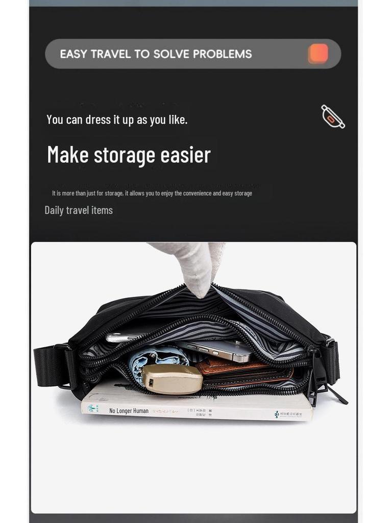 2024 Trendy Herren-Umhängetasche mit großem Fassungsvermögen und strukturierter Umhängetasche