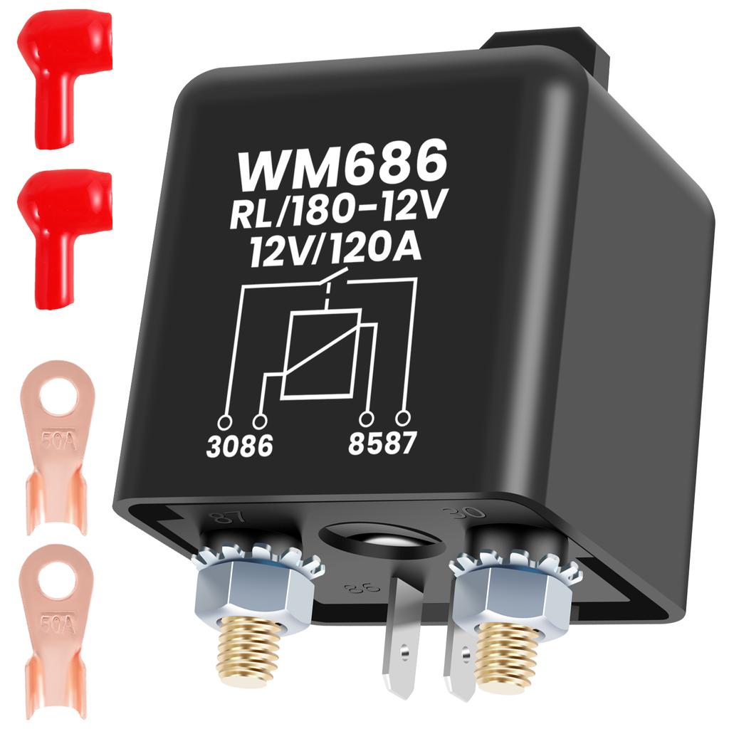 12V 200A Battery Switch Relay Car Battery Disconnect Shut Off Isolator Switch Anti-Theft Battery Kill Switch for Car Boat RV