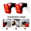 4PCS Car Foot Mat Cleaning Clip Multi Purpose Strong Adjustable Car Wash Carpet Towel Wall Mounted Fixed Clip Car Accessories