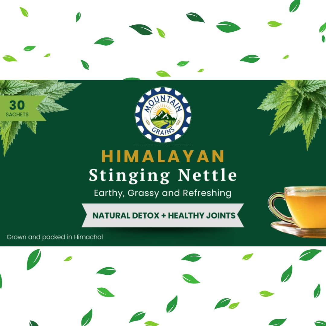 

Himalayan Nettle leaf I 30 Teabags I Helps with Joint Health, Kidney Detox I Antioxidant rich, Contains 100% Nettle leaf tea