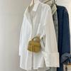 Abiti a maniche lunghe in tinta unita Blusa Mujer Camicetta in cotone primaverile e autunnale con tasche da donna Camicie casual allentate 29531