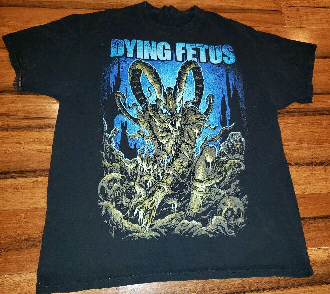 Футболка Dying Fetus демон в аду черепа Унисекс Хлопковая футболка Все размеры BO1343 Унисекс футболка XXXL