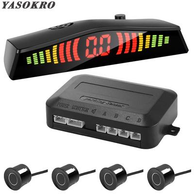 Parktronic Rilevatore di auto Display a LED automatico Kit sensore di parcheggio da 4 pezzi Assistenza di retromarcia Radar di backup Monitor Rilevatore di parcheggio per auto