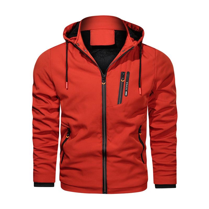 Men's Detachable Hooded Jacket Casual Sports Zipper Decoration Multi-color Thin Cotton Jacket