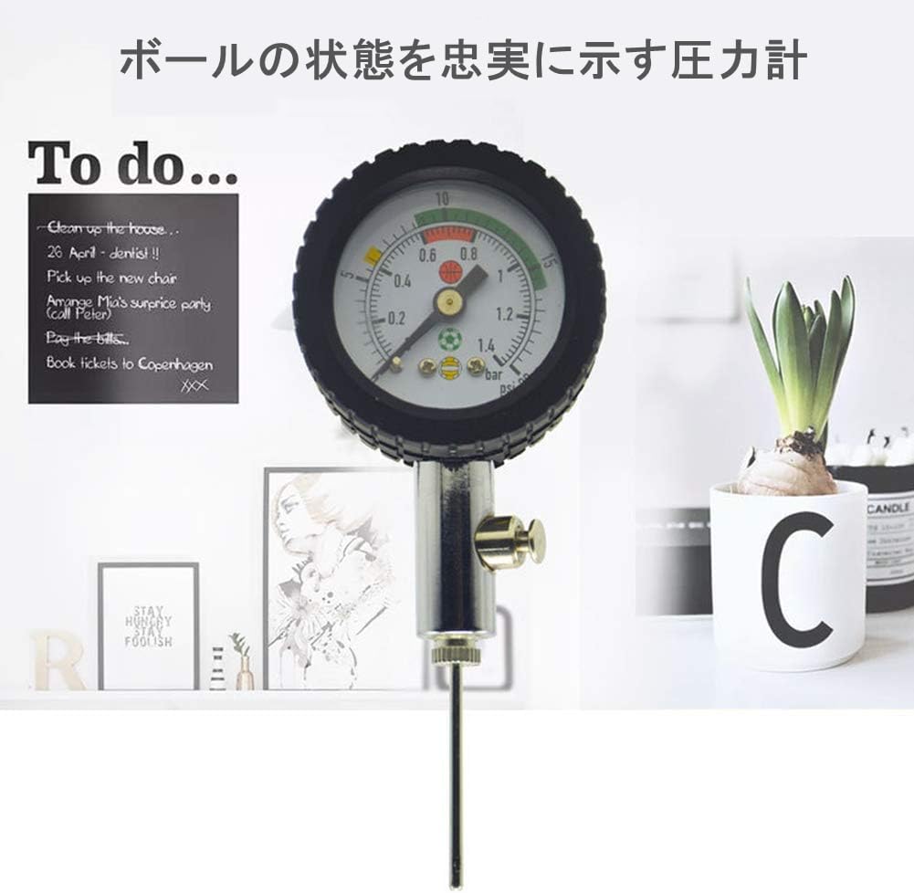 Ball Pressure Gauge for Balls, High Precision, Easy Operation, Rugby, Soccer, Volleyball, Basketball, Internal Pressure Gauge, Air Pressure Gauge