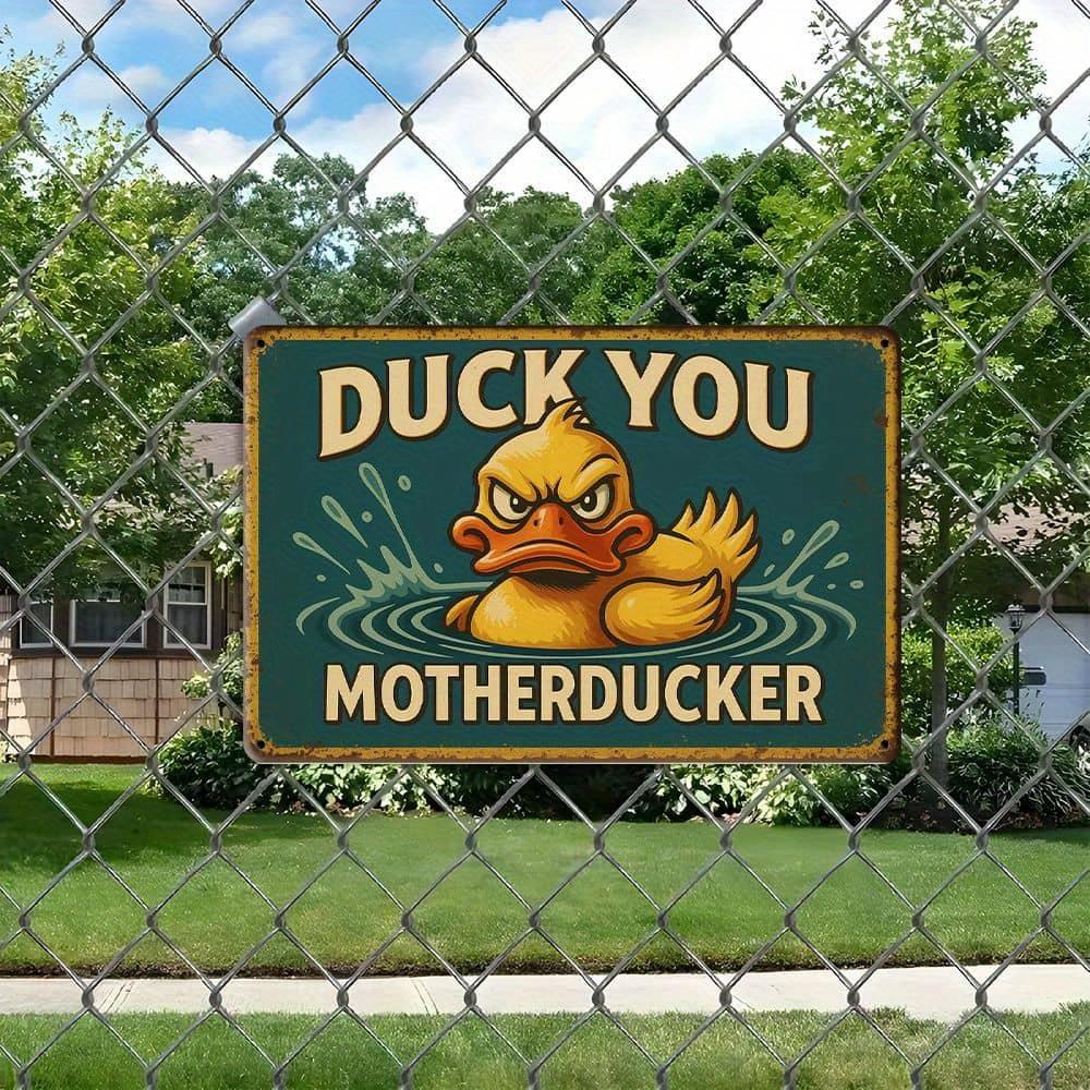 "Mother Duck" Humor Sign - 20.32x30.48cm Whimsical Metal Decor for Duck Lovers
