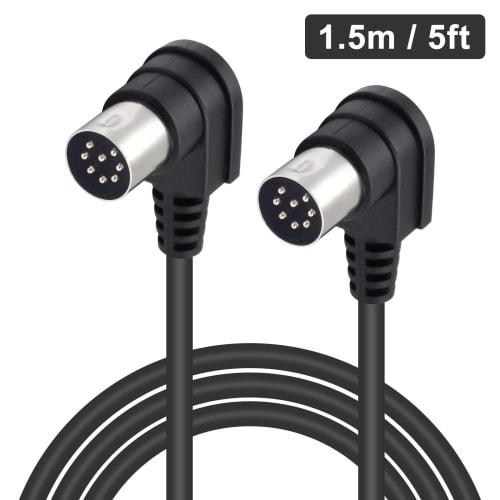 Poyiccot DIN 8-Pin-Steckerkabel, rechtwinkliges DIN 8-Pin Stecker auf Stecker Lautsprecherkabel, MIDI-Kabel DIN 8-Pin-Stecker S-Anschluss DIN-Anschluss, Kompat