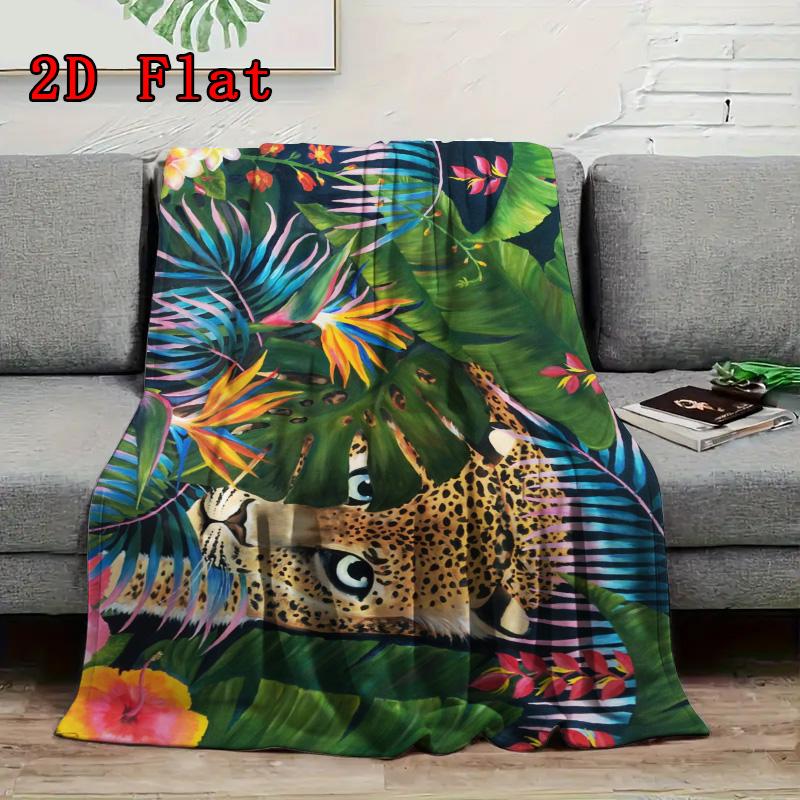 Cheetah In the Jungle 2D Flat Pattern Flannel Blanket High Quality All Seasons Warmth and Comfort Perfect for Christmas Gifts.MMT0918161
