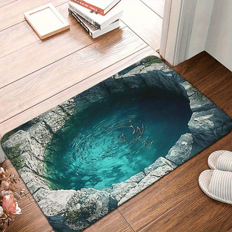 Deep Sea Secret Garden Living Room Rug Rock Pattern Non-slip Water Absorbent Entrance Hall Home Decor
