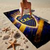 Boca Juniors Crest  Microfiber Beach Towel, Lightweight And Quick-Dry, for Summer Travel, Beach Essential, Swimming Pool