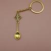 Mini Spoon Keychain Multifunctional Teaspoon Pendant Key Ring for Salt Vial Filling Backpack Hanging Decoration
