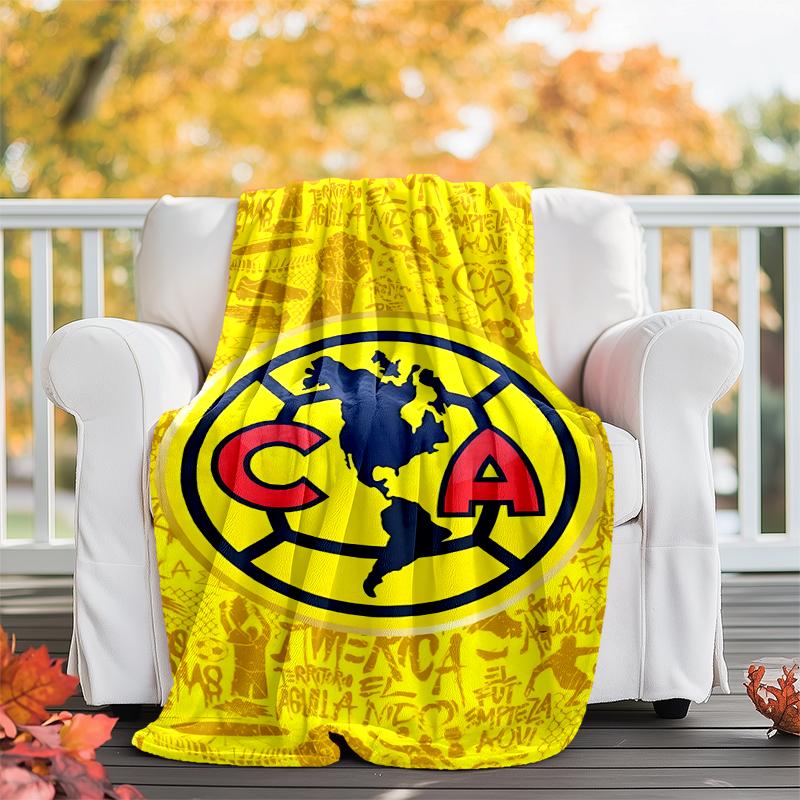 Club América Flannel Blanket Soft All-Season Throw, Design for Camping, Car Travel, Hiking Sofa, Bed, Office Perfect Gift for Parties