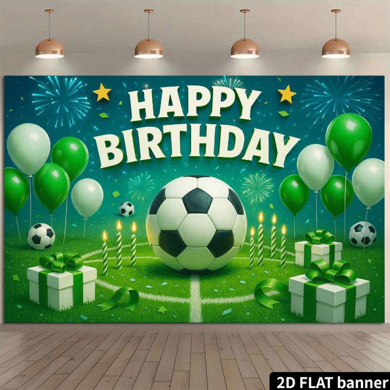 2D flat surface 1-piece hot-blooded football birthday background cloth party supplies suitable for indoor and outdoor use